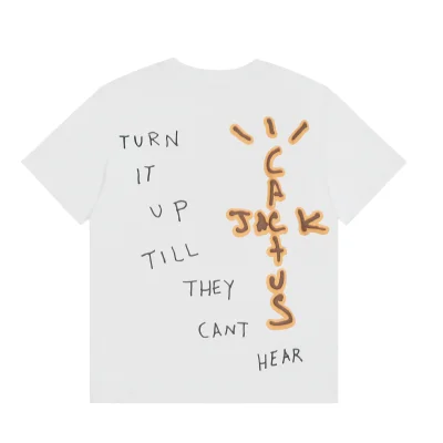 Футболка Cactus Jack Merch Turn It Up Till They Can’t Hear "White" фото № 2