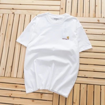 Футболка Carhartt With Text Logo - Cotton "White" фото № 2