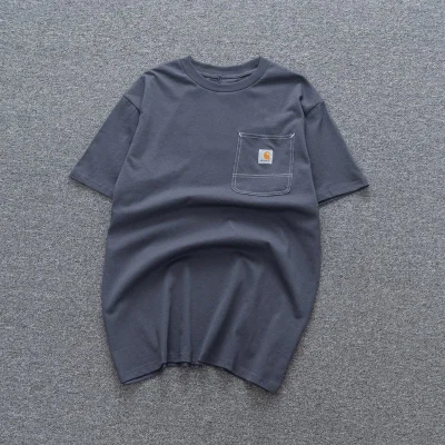 Футболка Carhartt With Logo On The Pocket "Gray" фото № 5