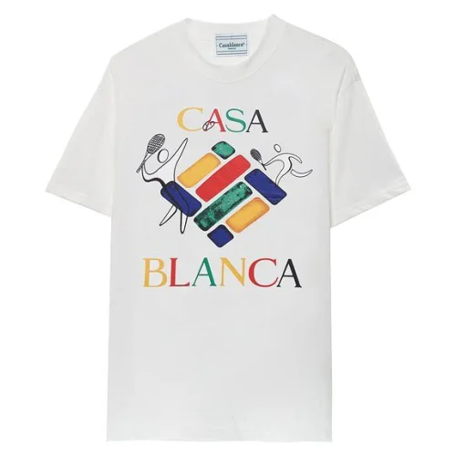 Футболка Casablanca Tennis - Color Print "White"