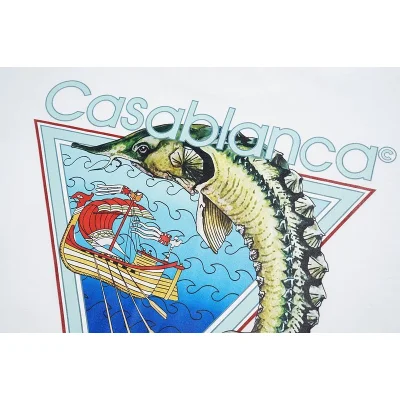 Футболка Casablanca Caspian Fish "White" фото № 3