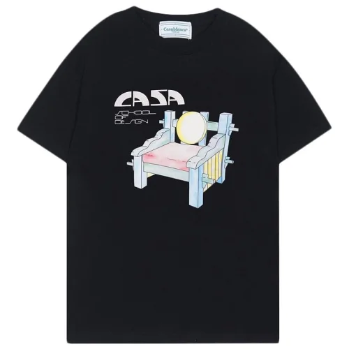 Футболка Casablanca Big Front Print With Wooden Chair "Black"