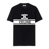 Футболка Celine With Logo And Stripe "Black"