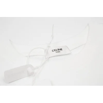 Футболка Celine With White Logo Brand "White" фото № 5