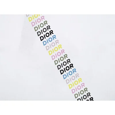 Футболка Christian Dior Colorful Logos "White" фото № 4