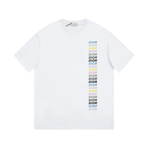 Футболка Christian Dior Colorful Logos "White"