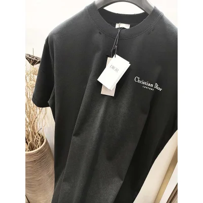 Футболка Christian Dior Frontside Logotype Couture "Black" фото № 3