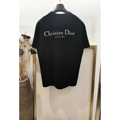 Футболка Christian Dior Frontside Logotype Couture "Black" фото № 4