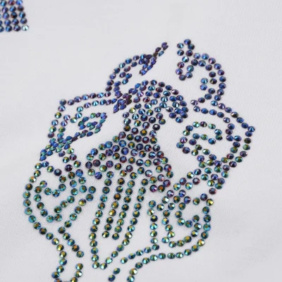 Футболка Chrome Hearts With Logo Made Of Colored Crystals "White" фото № 5