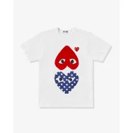 Футболка Comme des Garçons Play Color Heart Eyes "Red and Polka Dot"