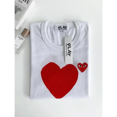 Футболка Comme des Garçons Play No Eyes "White" фото № 3