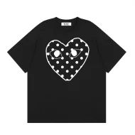 Футболка Comme des Garçons Play Big Dot Heart Eyes "Black"
