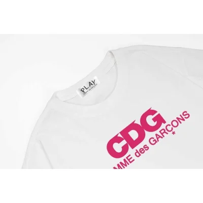 Футболка Comme des Garçons Play CDG Logo "White" фото № 3