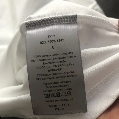 Футболка Dior With Designer Patch And Pocket "White" фото № 7