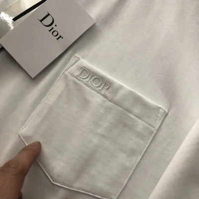 Футболка Dior With Designer Patch And Pocket "White" фото № 9