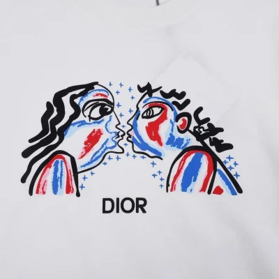 Футболка Dior Abstract Silhouettes "White" фото № 6