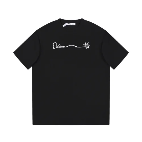 Футболка Dior Incomprehensible Inscription "Black"