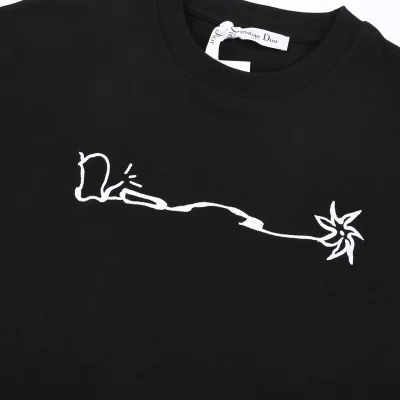 Футболка Dior Incomprehensible Inscription "Black" фото № 5