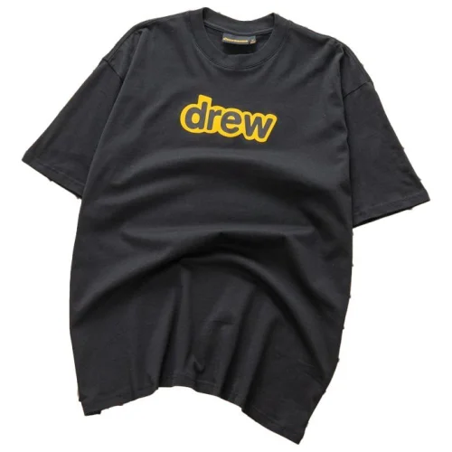 Футболка Drew House With Text Logo In The Center "Black"