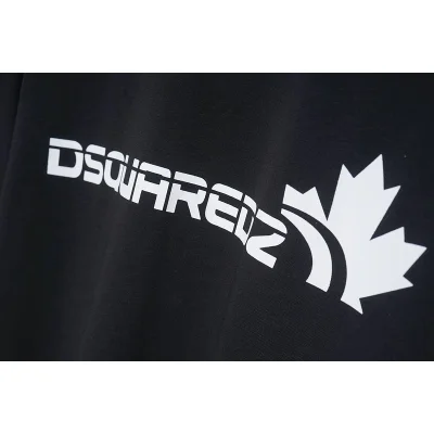 Футболка Dsquared2 Logo Maple Leaf "Black" фото № 7