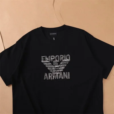 Футболка Emporio Armani Big Front Logo "Black" фото № 3