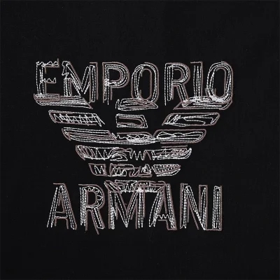 Футболка Emporio Armani Big Front Logo "Black" фото № 6