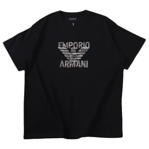 Футболка Emporio Armani Big Front Logo "Black"