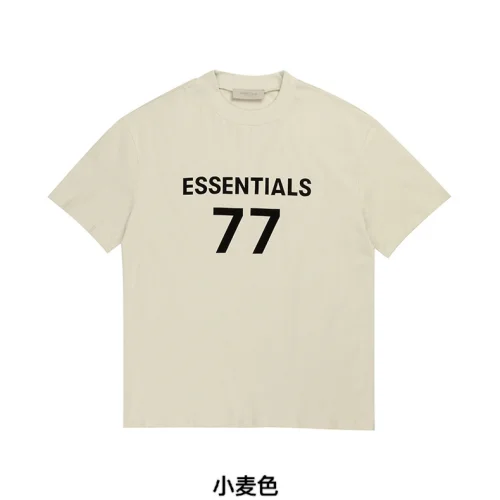 Футболка Fear Of God Logo And Number 77 "Cream"