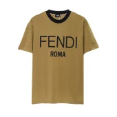 Футболка Fendi Large Logo And Eye-Catching Collar "Brown"