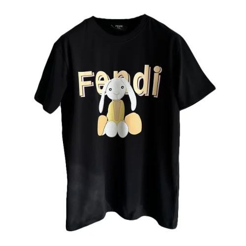 Футболка Fendi Print Of A Rabbit Toy "Black"