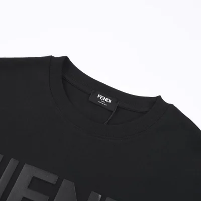 Футболка Fendi The Text Logo Is Large "Black" фото № 2