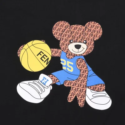 Футболка Fendi Bear Basketball Player "Black" фото № 7