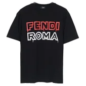 Футболка Fendi Roma With Logo Print "Black"