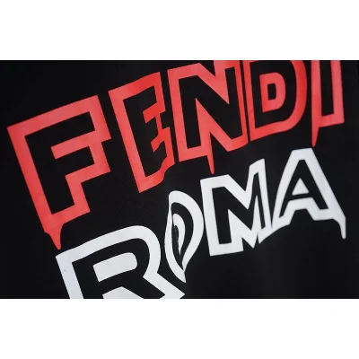 Футболка Fendi Roma With Logo Print "Black" фото № 7