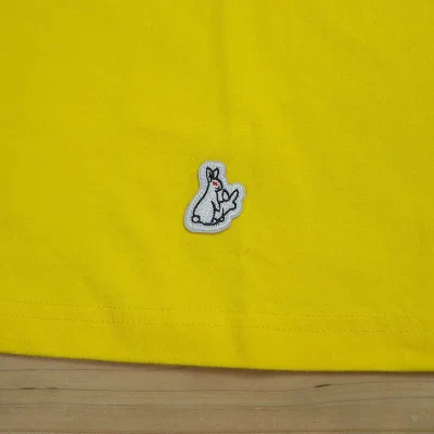 Футболка FR2 Logo Front And Two Rabbits With Hearts Back "Yellow" фото № 4