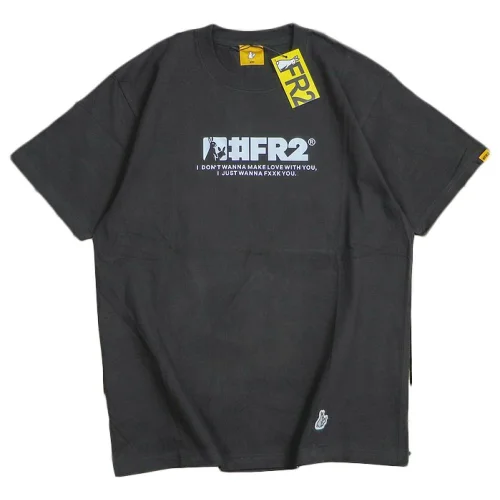 Футболка FR2 Print Two Rabbits In Square And Logo Front "Black"