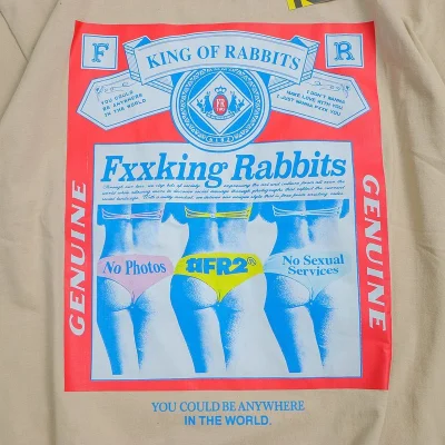 Футболка FR2 Inscription King Of Rabbits "Beige" фото № 3