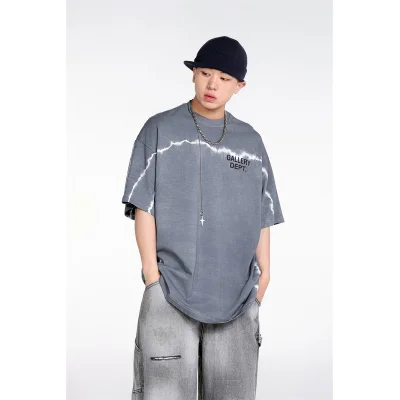 Футболка Gallery Dept White Line Print "Gray" фото № 6