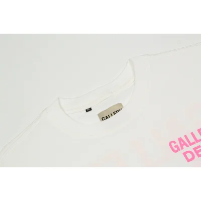 Футболка Gallery Dept With Pink Logo "White" фото № 4
