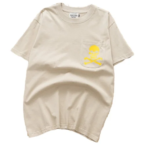 Футболка Gallery Dept Yellow Skull And Bones "Beige"