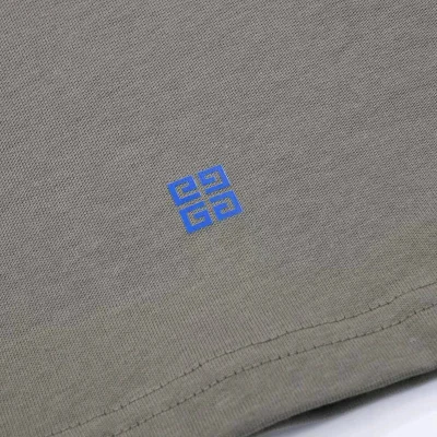 Футболка Givenchy With Blue Text Logo "Gray/Brown" фото № 2