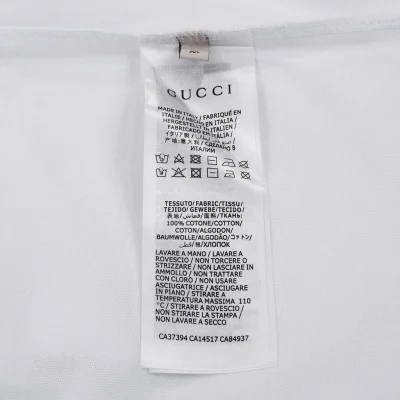 Футболка Gucci With Blue Logo In The Form Of Hare "White" фото № 4