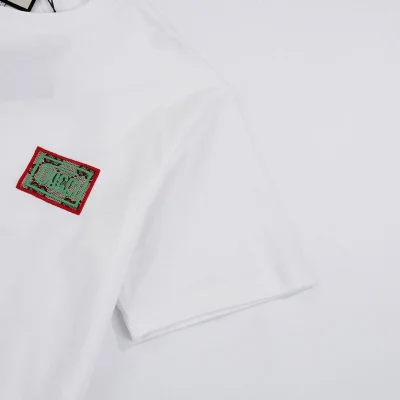 Футболка Gucci With A Nameplate Patch "White" фото № 8
