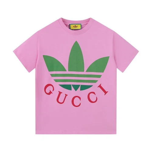 Футболка Gucci X Adidas With Graphic Logo "Pink"
