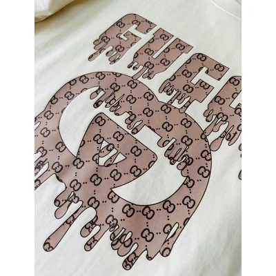 Футболка Gucci Fluid Logo "Cream" фото № 5