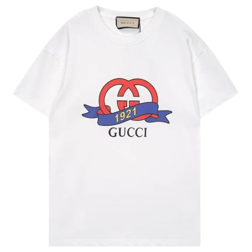 Футболка Gucci With Red Letter Logo "White"