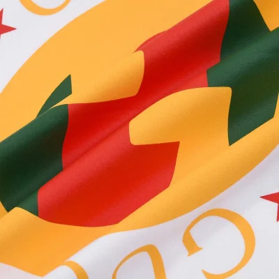 Футболка Gucci With Bright Emblem And Text Logo "White" фото № 2