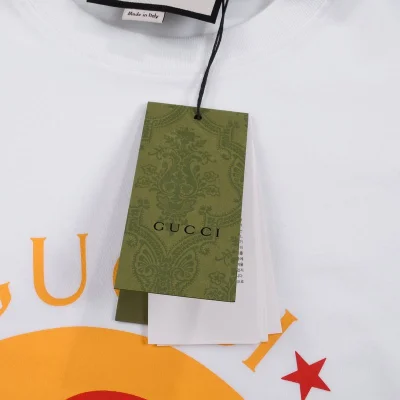 Футболка Gucci With Bright Emblem And Text Logo "White" фото № 7