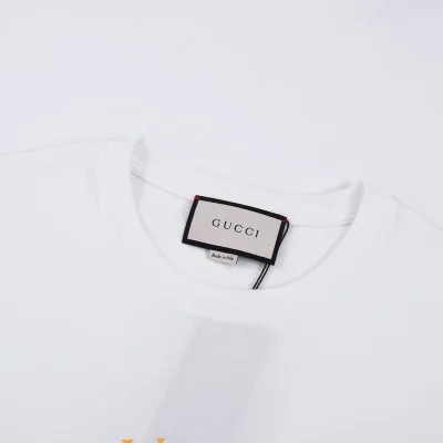 Футболка Gucci With Bright Emblem And Text Logo "White" фото № 8
