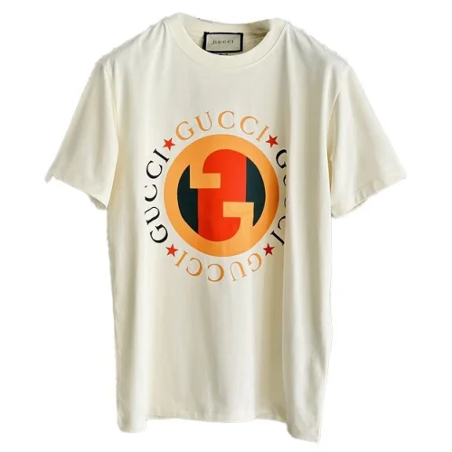 Футболка Gucci With Bright Round Logo "White"